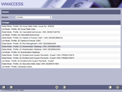 Each entry of the query history refers to a past hit list or detail display.