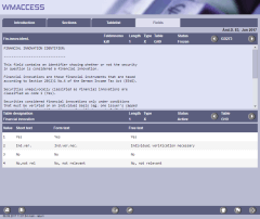 Field description and table attributes GD273 (Financial innovation identifier)