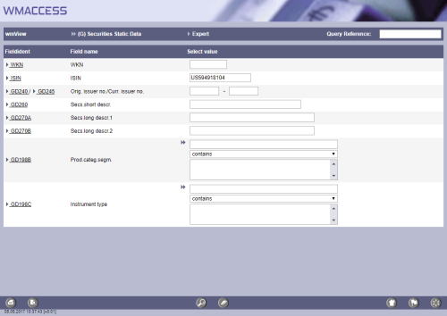 Search with 11-digit ISIN, derived from the ISO country code 'US' as well as the 9-digit CUSIP for Microsoft.