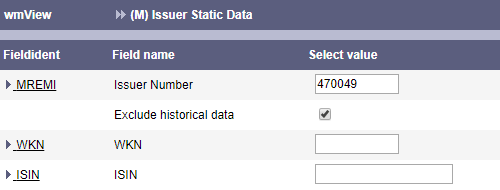 Search with issuernumber 470049 and exclusion of historical data Search with issuernumber 470049 and exclusion of historical data