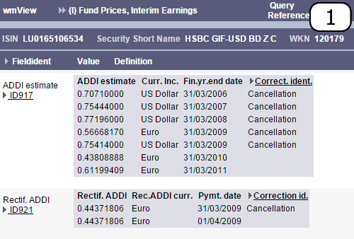 Hide cancelled entries by clicking on the column header