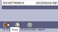 Open print menu of the hit list